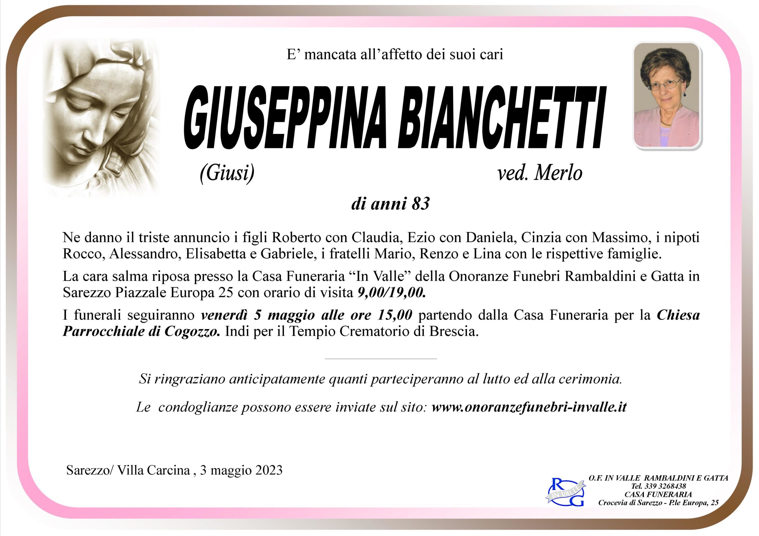 Al momento stai visualizzando Bianchetti Giuseppina