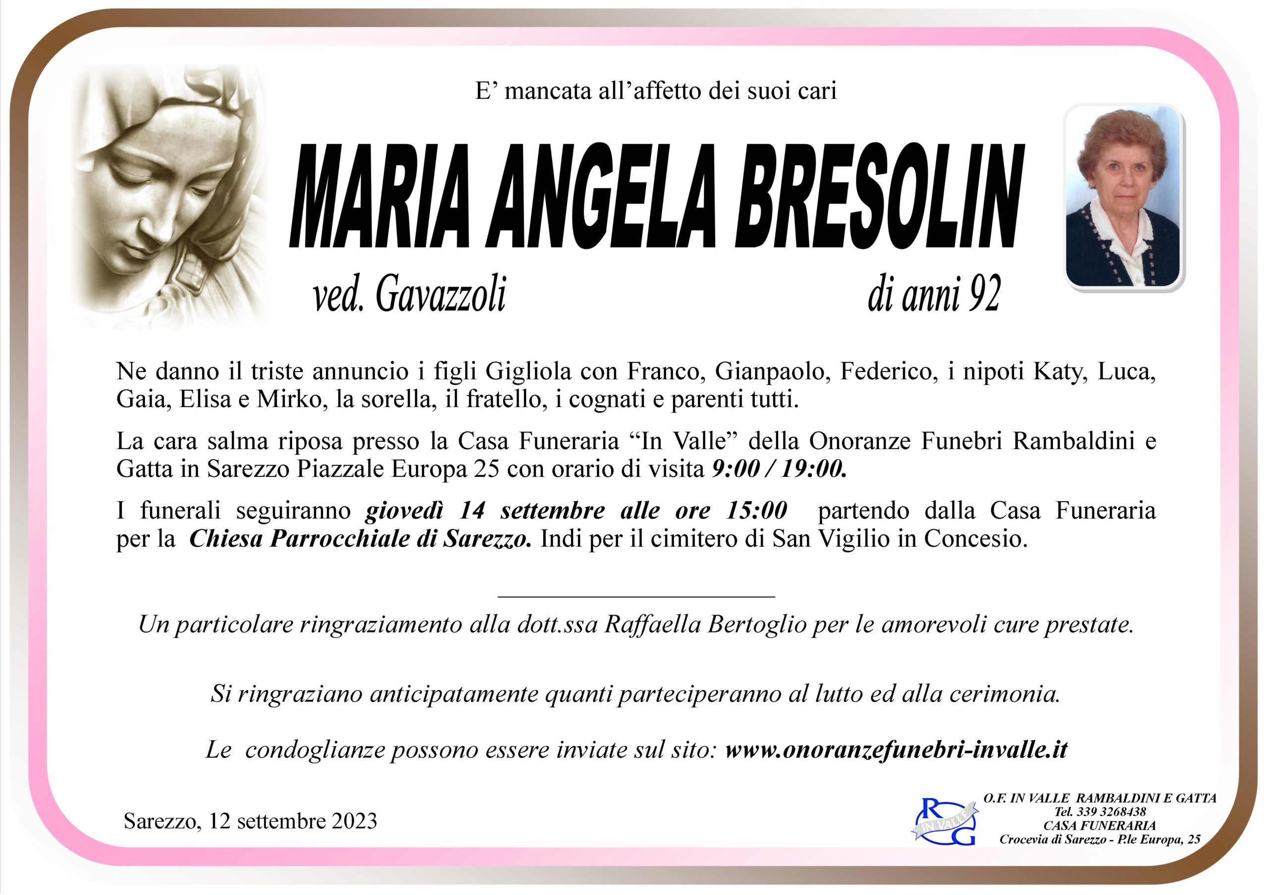 Al momento stai visualizzando Bresolin Maria Angela