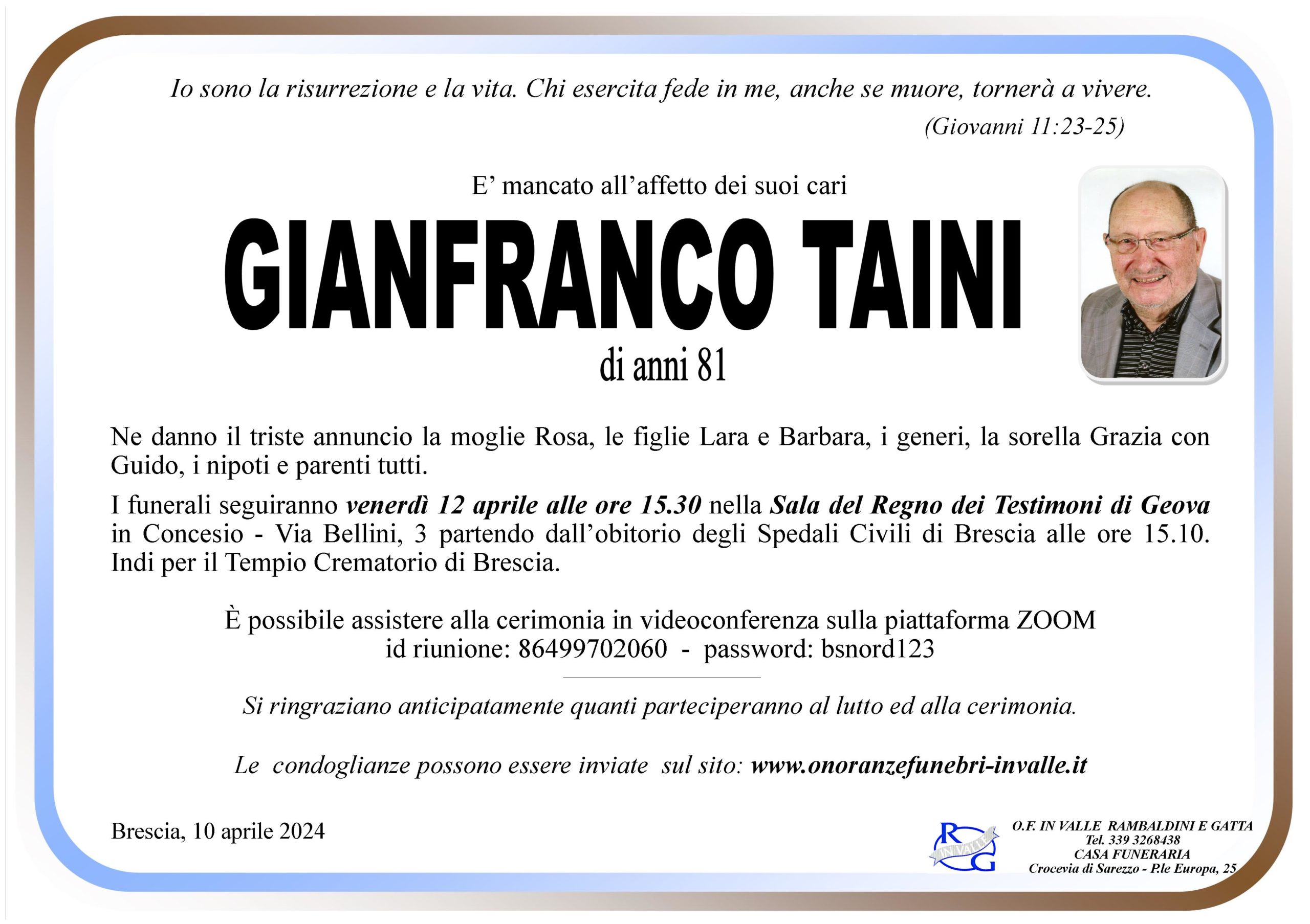 Scopri di più sull'articolo Taini Gianfranco